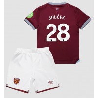 West Ham United Tomas Soucek #28 Domáci Detský futbalový dres 2025-26 Krátky Rukáv (+ trenírky)